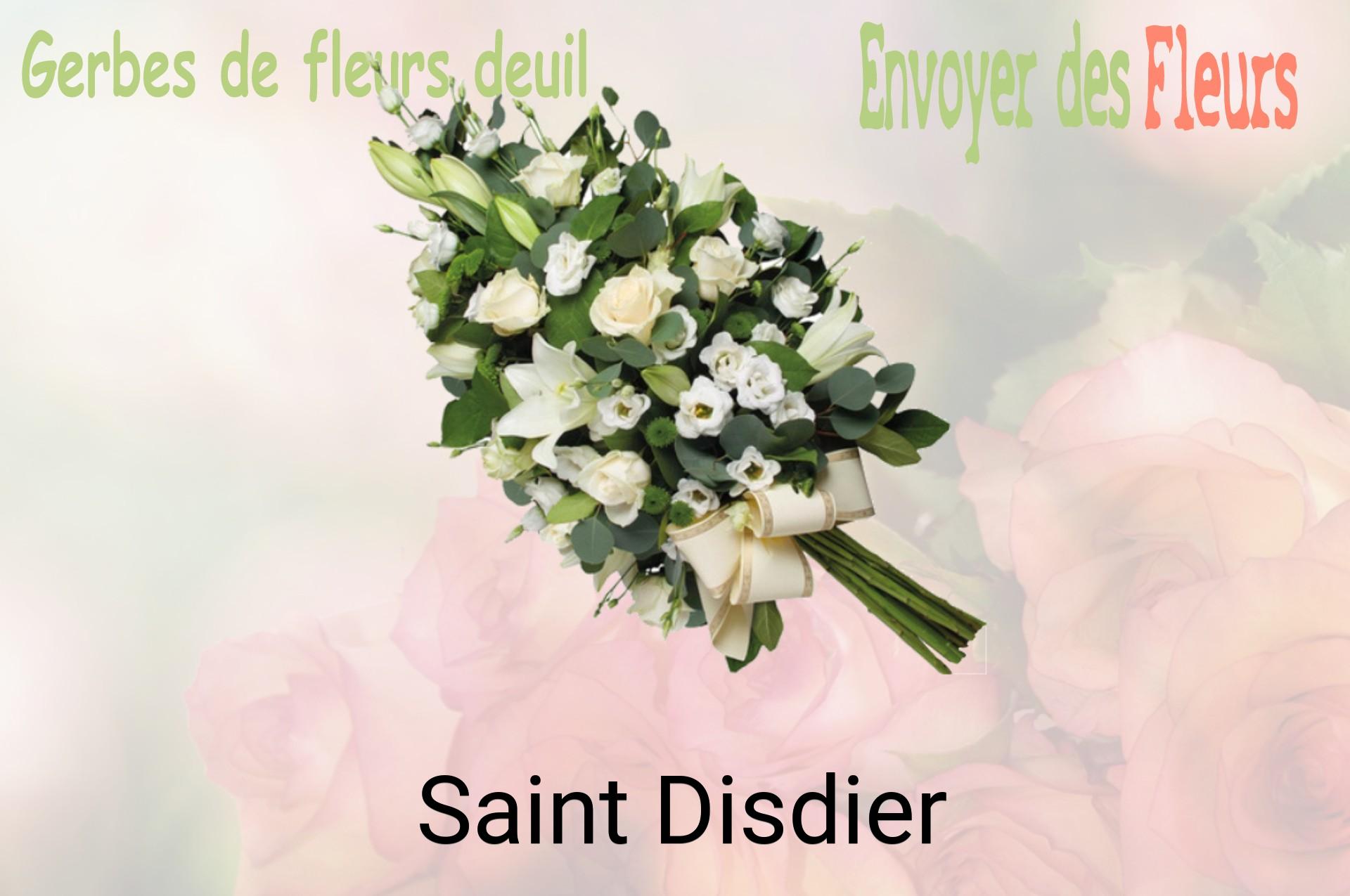 Gerbe de fleurs de deuil livrée à Saint-Disdier